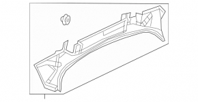 Upper trunk opening trim Mercedes GLC 16-22