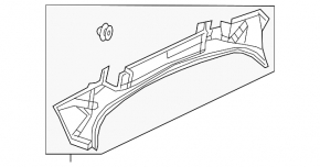 Upper trunk opening trim Mercedes GLC 16-22