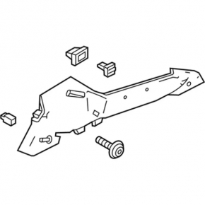 Rear pillar trim right Ford Focus mk3 11-15 5d black, broken fastener