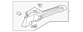 Rear pillar trim right Ford Focus mk3 11-18 5d black, without plug