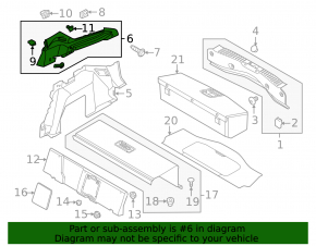 Rear pillar trim right Ford Focus mk3 11-18 5d black, without plug