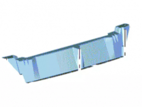 Rear bumper guard central Lincoln Nautilus 19-23 torn fastening