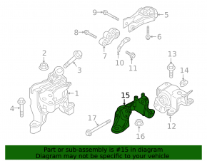 Engine mount bracket left Mazda 6 18-20 2.5 manual transmission