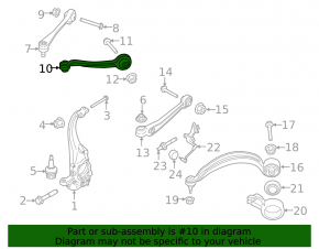 Upper control arm, front left, rear, Porsche Macan 15-24