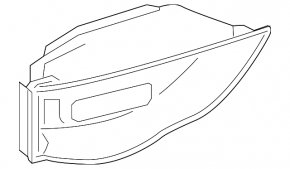 Jaguar F-Pace X761 right inner tailgate light with scratches (17-20)