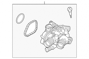 Thermostat housing assembly Mini Cooper Clubman R55 07-14 1.6 turbo
