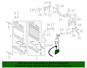 Expansion tank cooling Lexus ES350 07-10 without cap