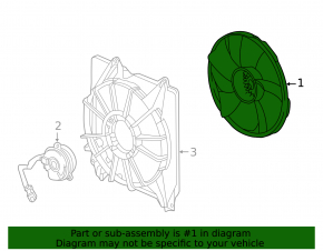 Cooling Fan Impeller Left Acura TLX 15- 3.5