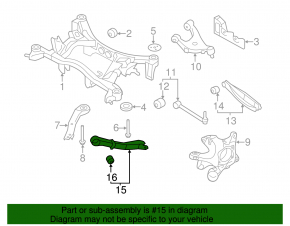Rear left longitudinal arm Subaru Impreza 17-23 GK