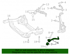 Lower front left control arm Mercedes W213 E 300/350 17-23 RWD front