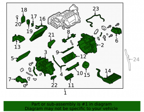 Nissan Leaf 13-16 heater assembly with heating element
