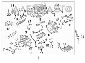 Nissan Leaf 13-16 heater assembly with heating element