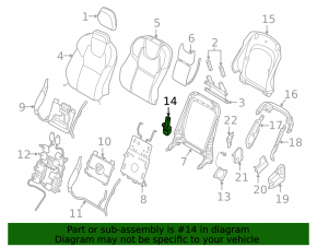 Driver's seat backrest adjustment motor Volvo XC60 18-22