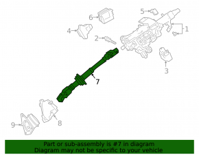 Steering joint Lexus ES250 ES300h ES350 19-26