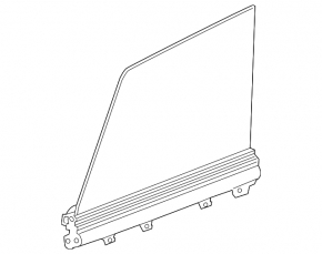 Black rear left door curtain for Audi Q8 19-25