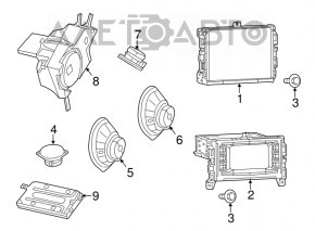Subwoofer Jeep Cherokee KL 14-18