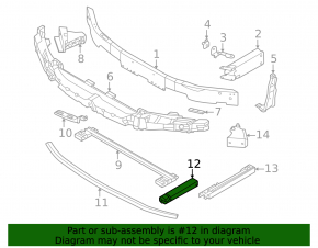 Left front bumper lower reinforcement fang BMW 2 F44 20-24 With m type, bumper support
