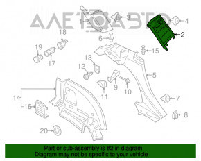 Rear pillar trim rear left Mini Cooper Countryman R60 10-16 ser