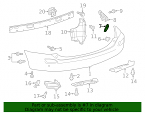 Rear bumper mount inner left Toyota Rav4 13-15 prerest