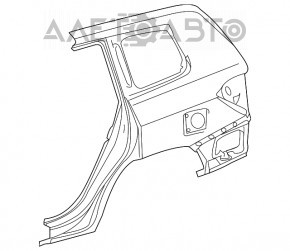 Quarter wing rear left Toyota Highlander 08-13