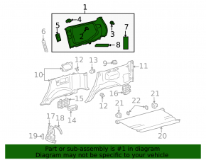 Upper right arch trim for Lexus GX470 03-09