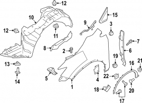 Front right mudguard Nissan Murano z52 15-