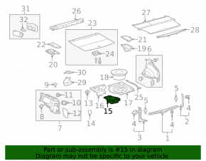 Rear trunk tray Lexus RX350 RX450h 10-15