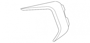 Right front bumper molding for Acura TLX 20-25 Base, SH-AWD, A-Spec