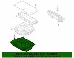 Mitsubishi Outlander 22-25 trunk floor trim