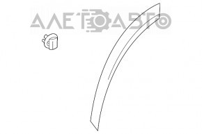 Rear left wing arch trim Toyota Highlander 20- on the door