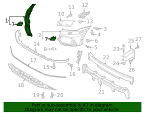 Front bare bumper right side Audi Q5 80A 18-20 under headlight washer without park assist, S-Line