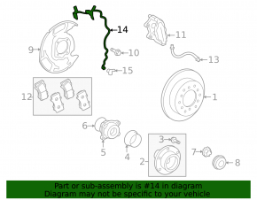 Front left ABS sensor wire for Toyota Sequoia 2016