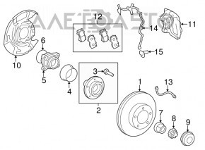 Front left ABS sensor wire for Toyota Sequoia 2016