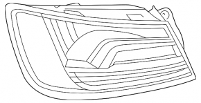 Outer wing light right Audi A3 22-24