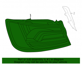 Outer wing light right Audi A3 22-24