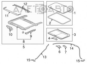 Sunroof assembly for Nissan Altima 13-17