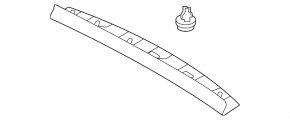 Upper trunk door trim Subaru Forester 19- SK black