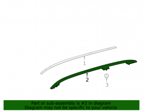 Railing longitudinal right Mercedes W167 GLE 350 450 20-23 chrome