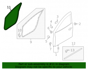 Door seal front right Mazda 3 19-