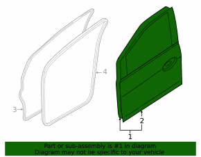 Bare front left door for Ford C-max MK2 13-18