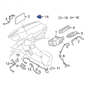 Ford Escape MK4 2018 Ceiling Microphone
