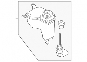 Coolant expansion tank for BMW X1 E84 13-15 3.0T N55