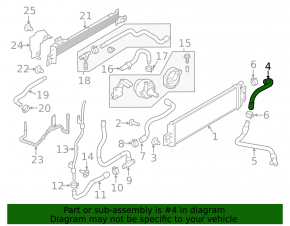 Radiator pipe intercooler right Infiniti Q50 16-24 3.0T first