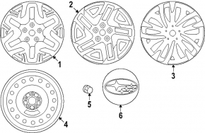 Wheel rim R18x7J Subaru Forester 25-26