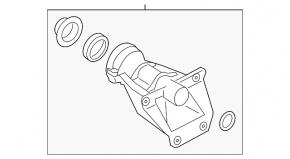 Front Right Axle Drive Bracket BMW 5 G30 17-23 2.0T, 3.0T, 530e Hybrid