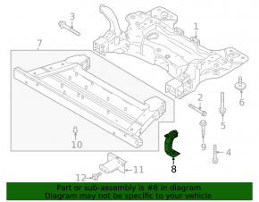 Front subframe bracket lower right Polestar 2 21-