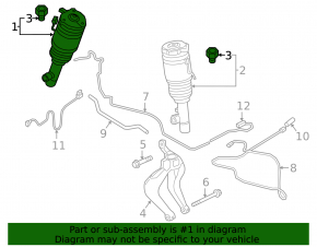 Air shock absorber front right Volvo XC60 18-23