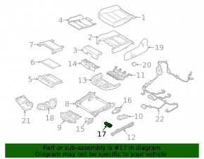 Volvo XC40 19-25 driver's seat longitudinal adjustment motor with bracket