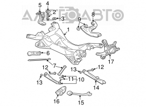 Mitsubishi Galant 04-09 rear left trailing arm