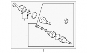 Front left half-shaft drive Lexus GX470 03-09